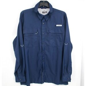 Habit Long Sleeve Vented Fishing Shirt 40+ Solar Factor Men's 2XL‎ Blue